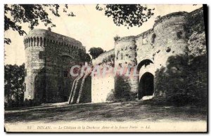 Old Postcard Dinan Chateau La Duchesse Anne and the False Door