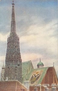 Vintage Wien Stephansturm Postcard St. Stephen's Cathedral Austria Eagle