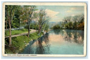 1920 From Doors Bridge Rutland Vermont VT Posted Antique Postcard 