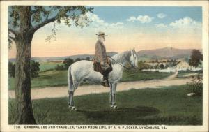 General Robert E Lee & Horse by AH Plecker c1920 Postcard