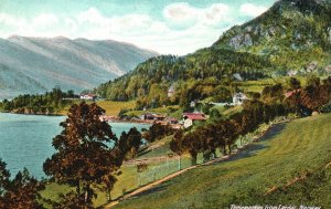Vintage Postcard 1910's Seeing Mountain View Thelemarken From Lardal Norway