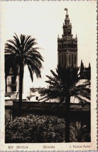 Spain Seville Sevilla Giralda Vintage RPPC C109