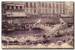 This Sete Old Postcard seaside resort regional jousting contest The meeting o...