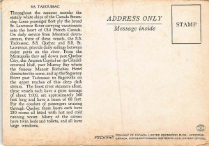 S S TADOUSSAC-CANADA STEAMSHIP LINES-FOLKARD POSTCARD