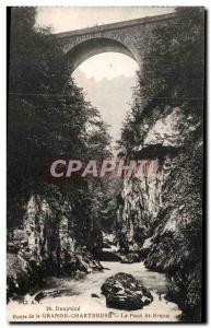 Dauphine Old Postcard Road Gde Chartreuse Bridge St Bruno