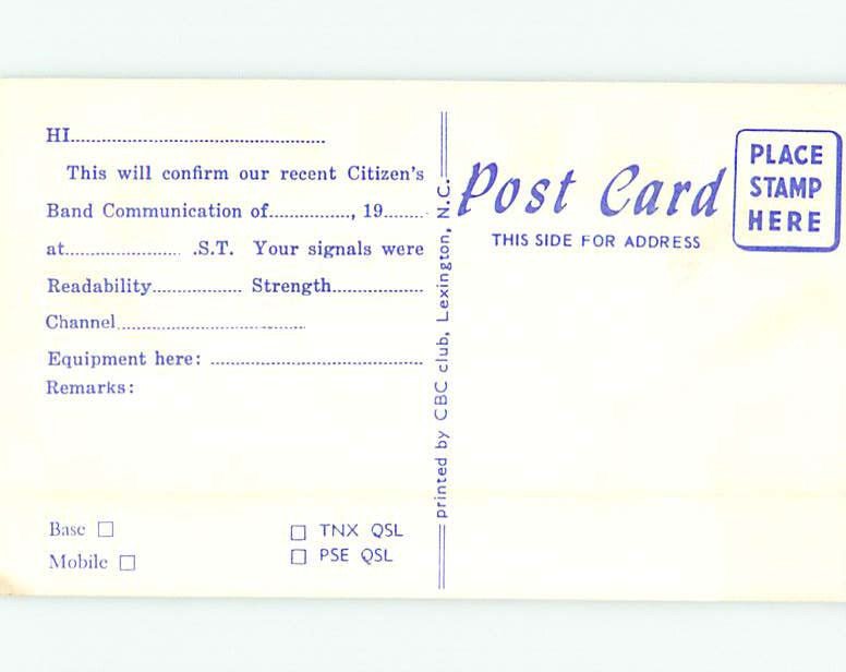 Pre-1980 RADIO CARD - High Point - Near Greensboro & Winston-Salem NC AH1171