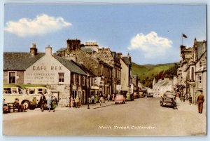 Perthshire Scotland Postcard Main Street Callander 1961 Vintage Posted