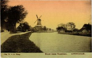 CPA AK APPINGEDAM Molen onder Tjamsweer NETHERLANDS (706218)