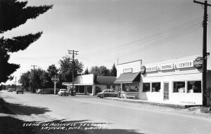 Sayner Wisconsin Business Section, Coca Cola Sign, Real Photo Vintage PC U11448