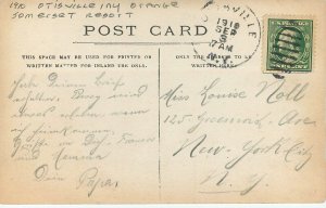 Postcard 1910 RPPC New Year Otisville Orange Somerset Resort occupation 23-12323