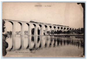 c1940's The Limoges Viaduct Haute-Vienne France Vintage Posted Postcard