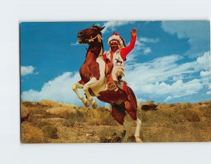 Postcard Chief Deerfoot On His Paint Stallion