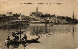CPA CHATEAUNEUF-sur-SARTHE (M.et-L.) - Quarier de l'Église (296515)
