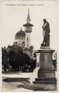 RP: Constanta.-Moscheia si Statuia Ovidiu , Romania , 20-30s