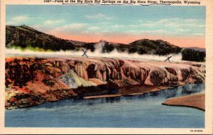 Wyoming Thermopolis Falls Of The Big Horn Hot Springs On The Big Horn River C...