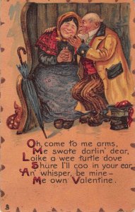 Loving old couple Vintage Tuck valentine postcard 26val03