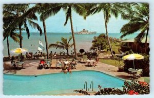 ORACABESSA, JAMAICA ~ Swimming Pool GOLDEN HEAD BEACH HOTEL 1965  Postcard