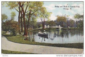 Bridge and Walk in Garfield Park, Chicago, Illinois, PU-1910