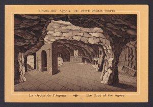 Vintage postcard Grotto of the Agony altar Gethsemane Jerusalem Holy Land Israel