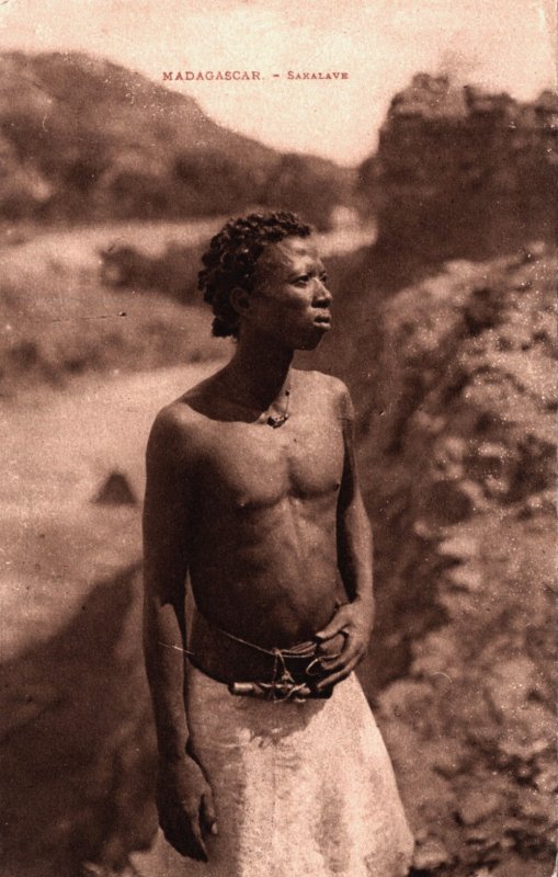 Madagascar Sakalave Native Man Vintage Postcard C396