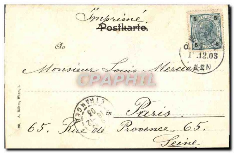 Old Postcard Wien Mozart Monument