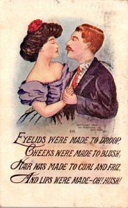 Humour Romantic Couple Eyelids Were Made To Droop 1908