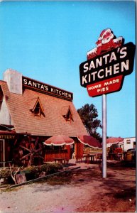 Postcard Santa's Kitchen Restaurant U.S. 101 in Santa Claus, California