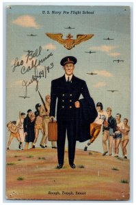 1943 US Navy Pre Flight School Soldier Mail Saint Mary's College CA Postcard