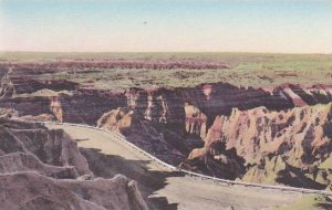 South Dakota Wall Down From The Pinnacles The Badlands National Monument Albe...
