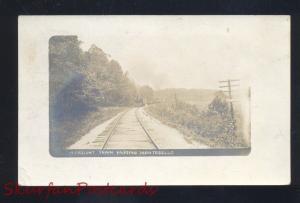 RPPC MONTEBELLO CALIFORNIA RAILROAD TRAIN VINTAGE REAL PHOTO POSTCARD 1916