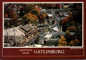 Tennessee Gatlinburg Panoramic View Of Downtown