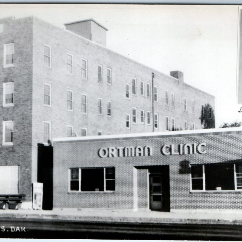 c1930s Canistota, S. Dak RPPC Dr Ortman Clinic Hotel Real Photo Postcard A95