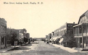 Rugby North Dakota Main Street Looking South Vintage PC U539