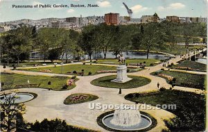 Panorama of Public Garden - Boston, Massachusetts MA  