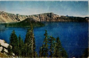 Crater Lake National Park Lake Wizard Oregon Extinct Volcano Postcard