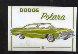 1961 DODGE POLARA CAR DEALER ADVERTISING POSTCARD '61 MOPAR GREEN CARS