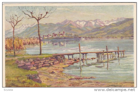 AS, Partial Scene, Small Pier, SWITZERLAND, 1910-1920s