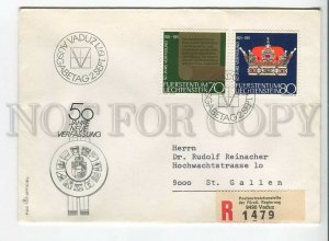 445942 Liechtenstein 1971 year FDC 50 years of the Constitution registered