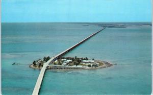 PIGEON KEY , FL Florida   View of KEY &7 MILE BRIDGE  c1950s   Postcard