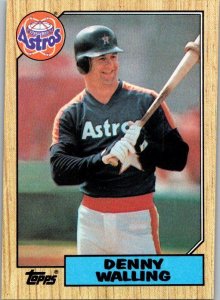 1987 Topps Baseball Card Denny Walling Houston Astros sk3373