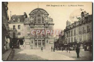 Old Postcard Fougeres The Square Theater