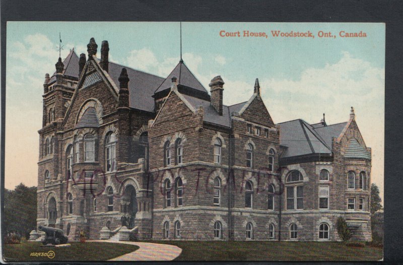 Canada Postcard - Court House, Woodstock, Ontario     RS15489