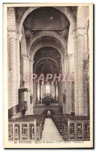 Postcard Old Church St Hilaire Poitiers Interior