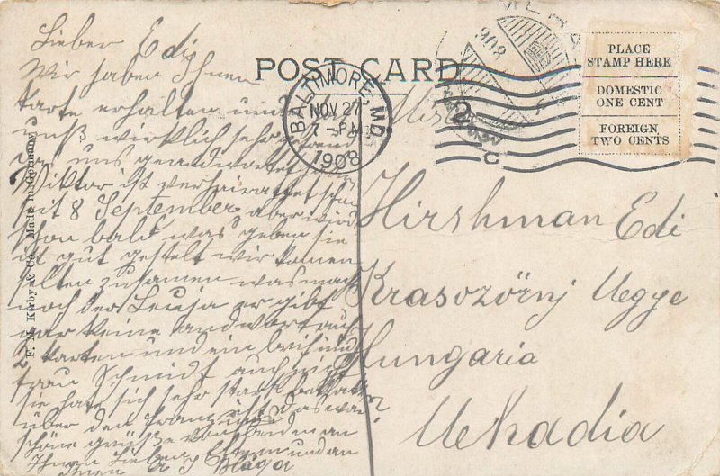 United States Baltimore Mount Vernon Place  1908