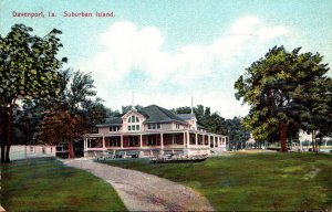 Iowa Davenport Suburban Island 1913