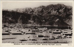 PC PAKISTAN, LANDIKOTAL CAMP, Vintage REAL PHOTO Postcard (b43335)