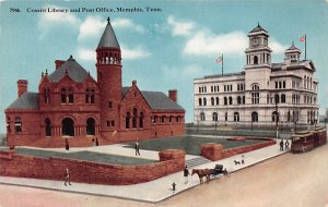 Cossitt Library And Post Office Memphis TN USA Postcard
