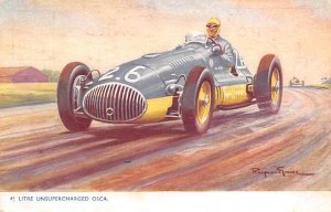 4 1/2 Liter Unsupercharge OSCA, Raepnon Auto Racing Postcard