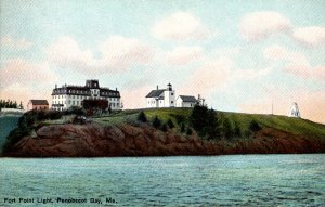 Maine Penobscot Bay Fort Point Lighthouse