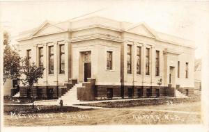 Aurora Nebraska~Methodist Church with Stained Glass~Unpaved Street~1941 RPPC